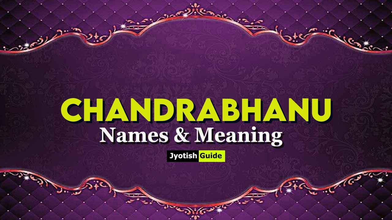 chandrabhanu name meaning