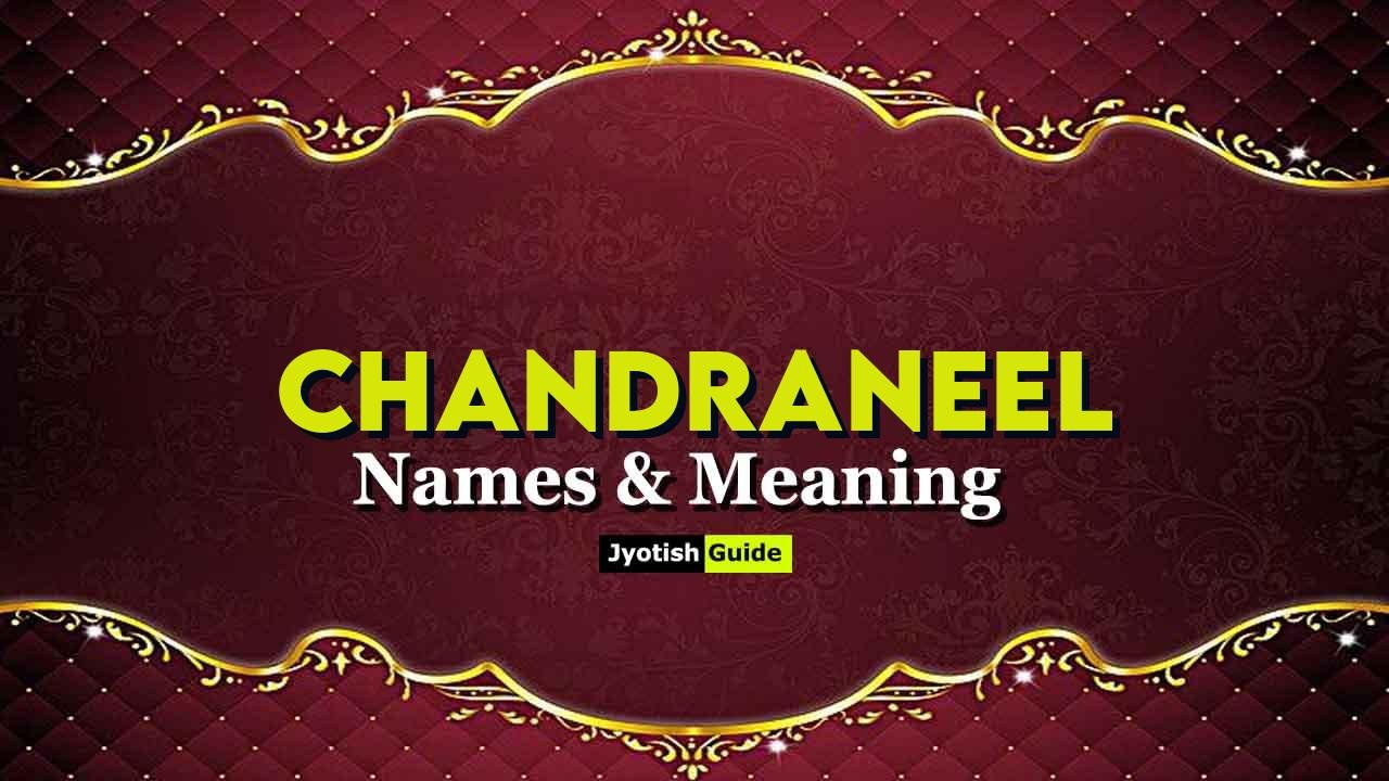 chandraneel name meaning