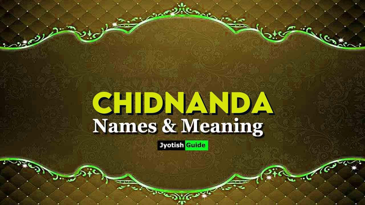 chidnanda name meaning
