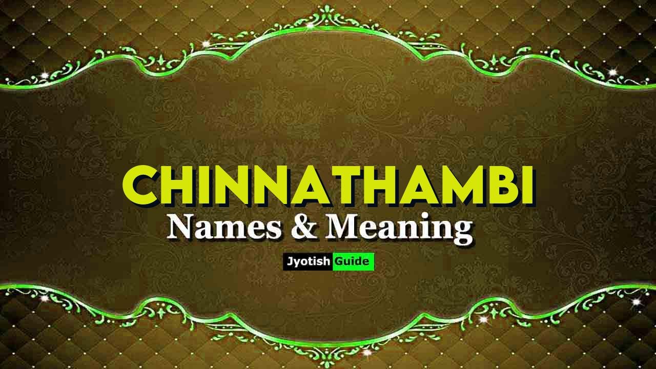 chinnathambi name meaning