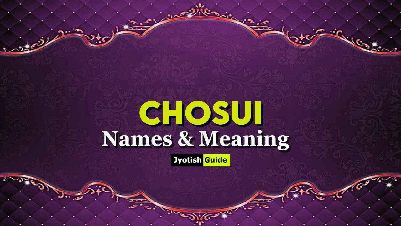 chosui name meaning