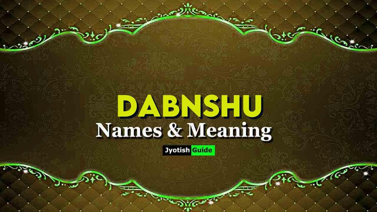 dabnshu name meaning