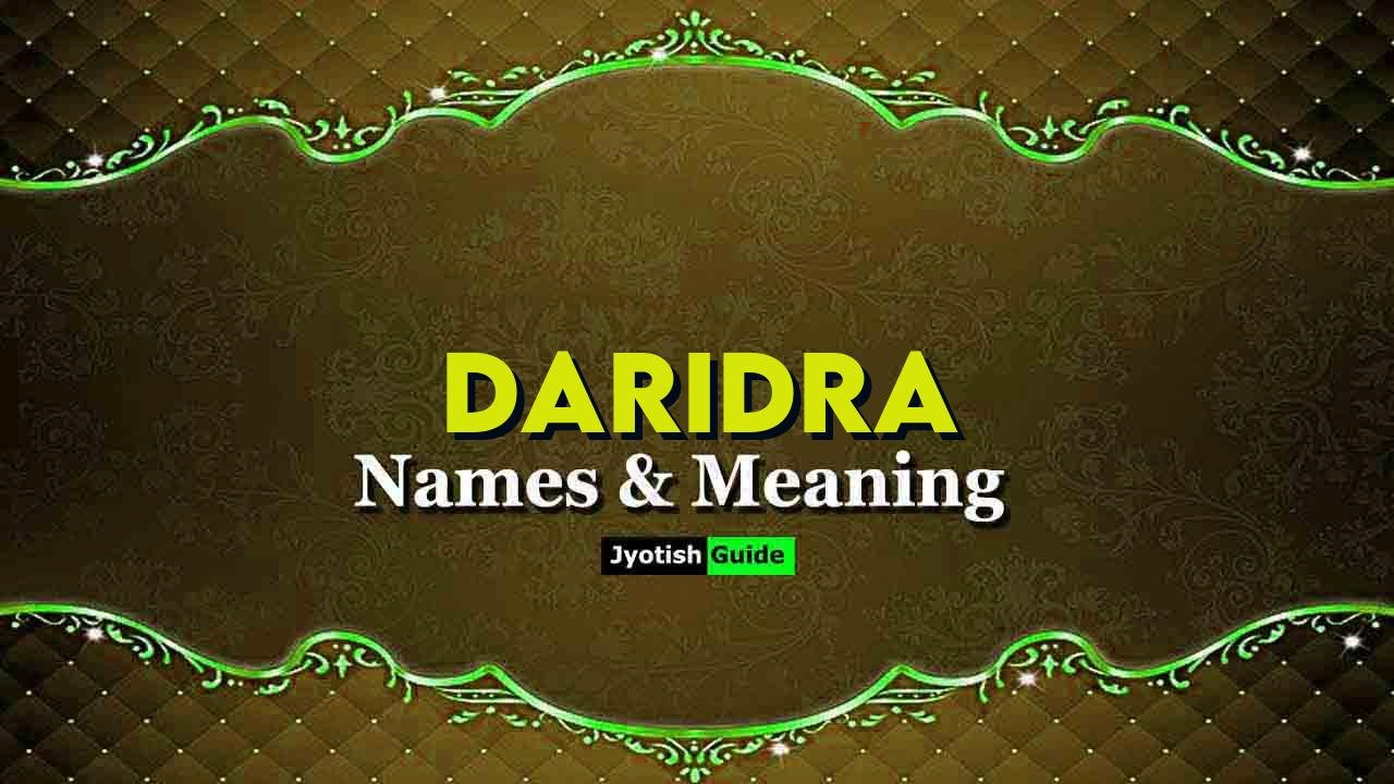 daridra name meaning