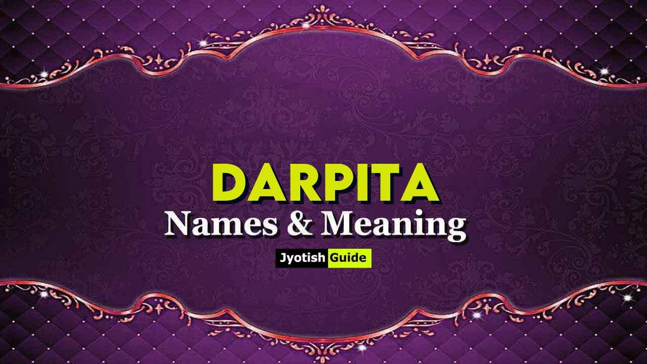 darpita name meaning