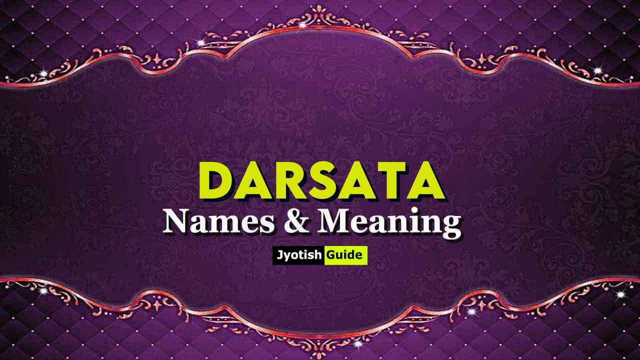 darsata name meaning