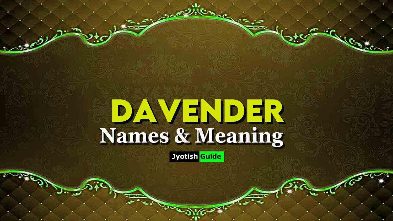 davender name meaning