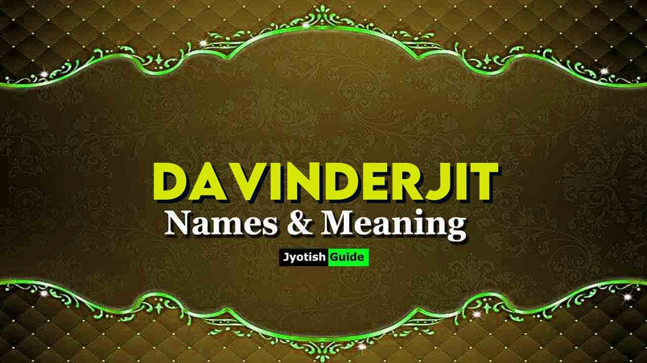 davinderjit name meaning