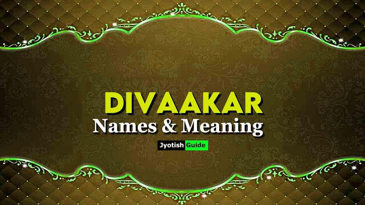 divaakar name meaning