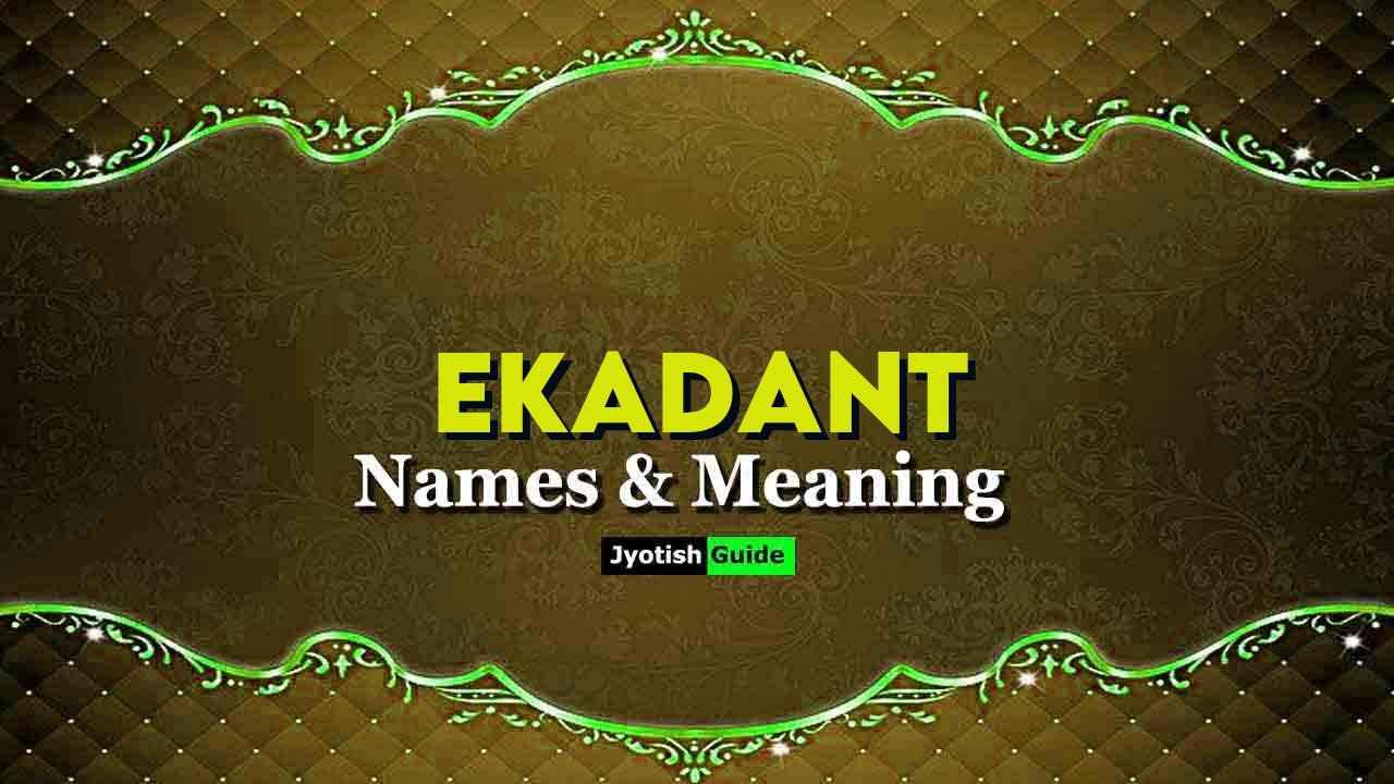 ekadant name meaning