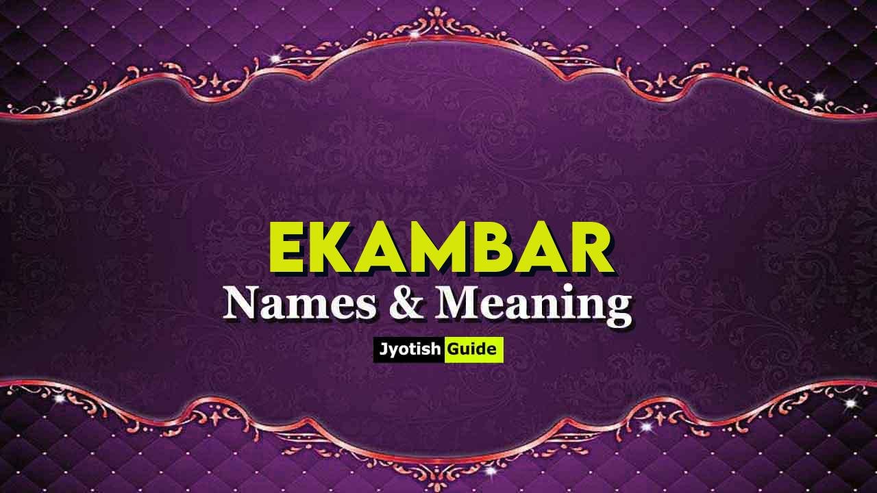 ekambar name meaning