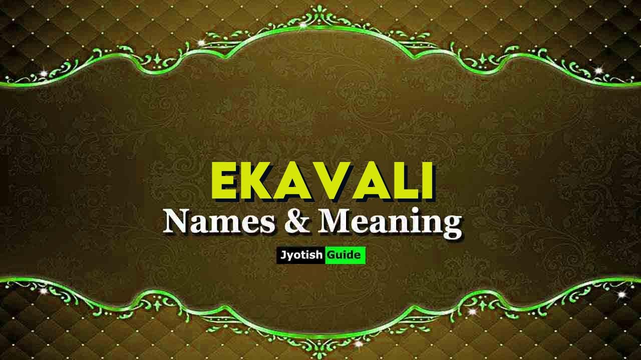 ekavali name meaning