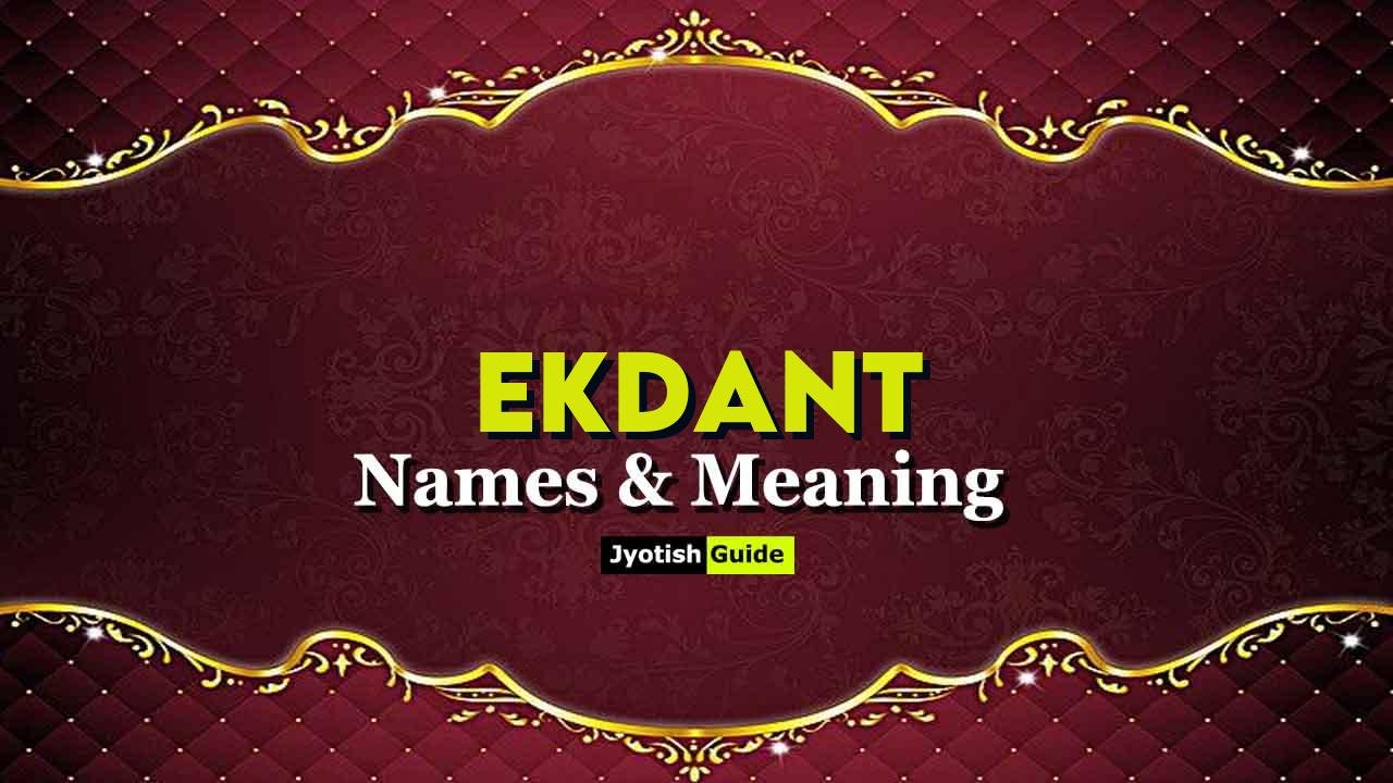 ekdant name meaning