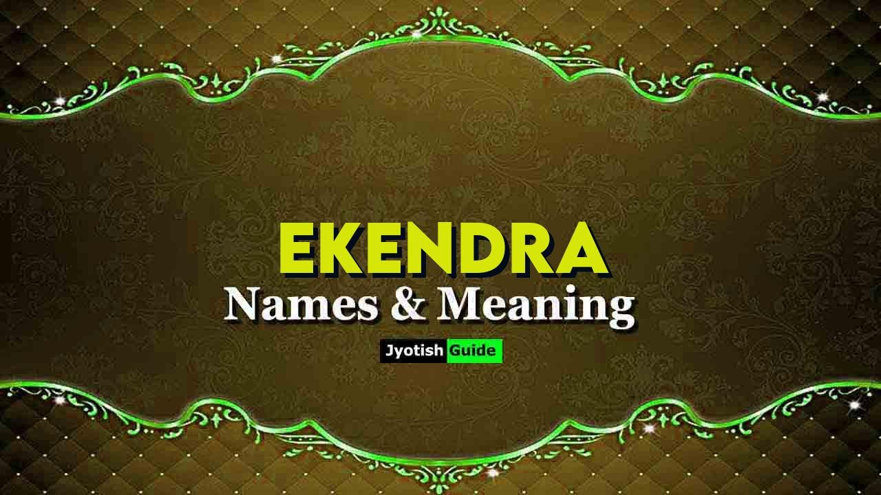 ekendra name meaning