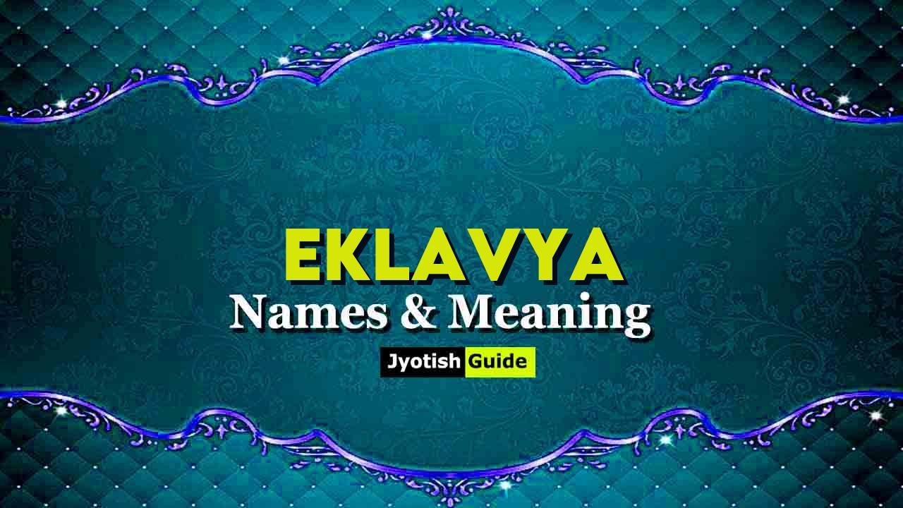 eklavya name meaning