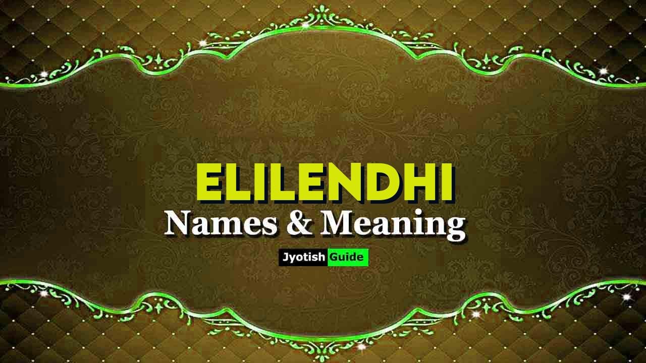 elilendhi name meaning