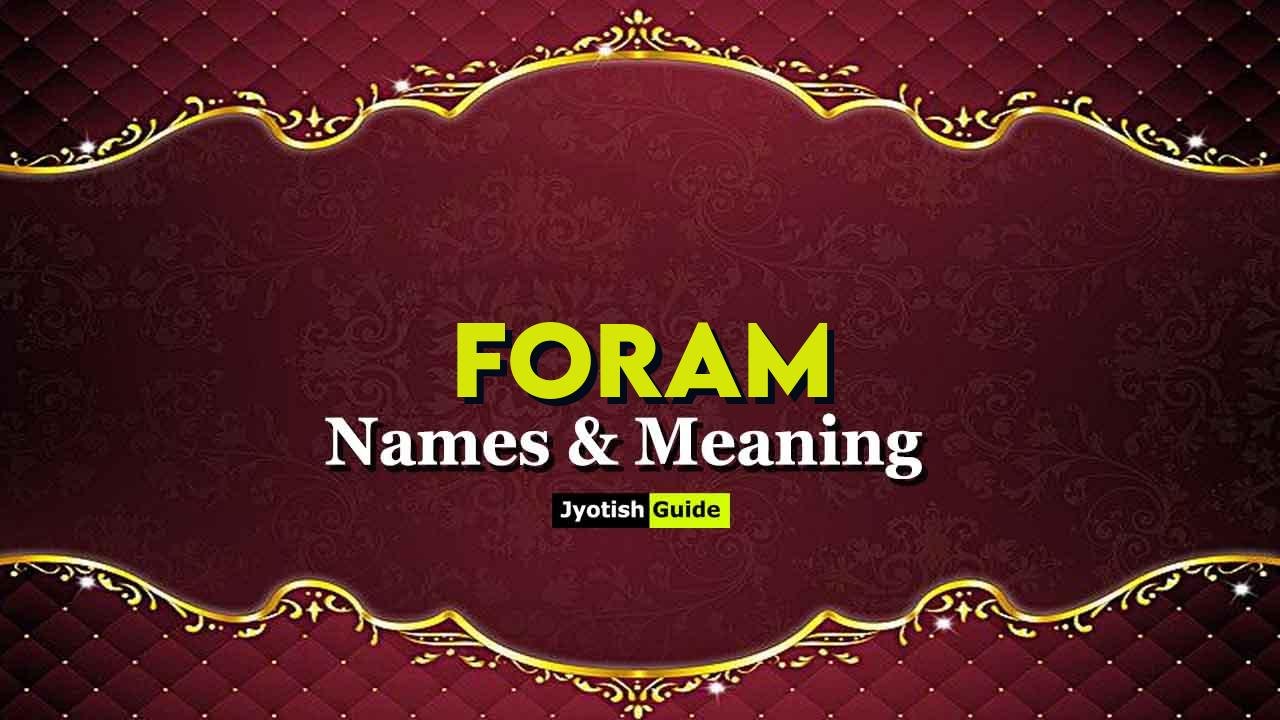 foram name meaning