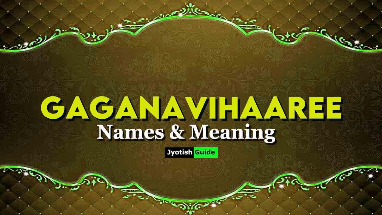 gaganavihaaree name meaning