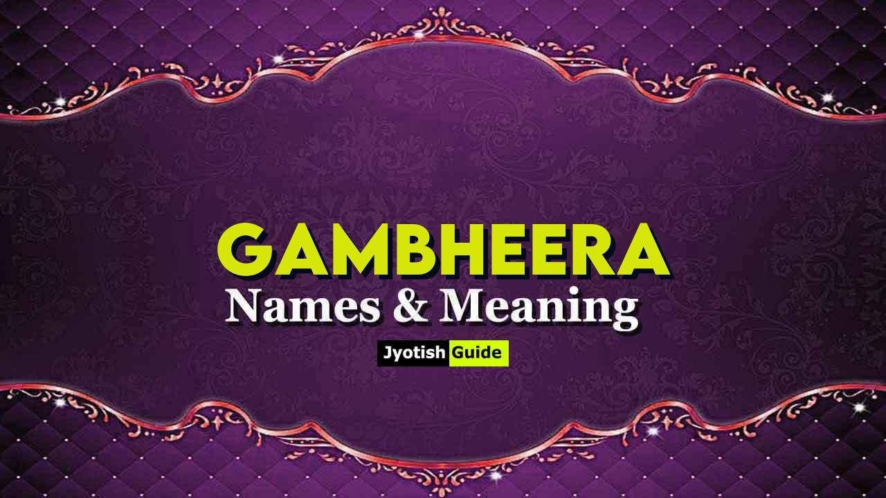 gambheera name meaning