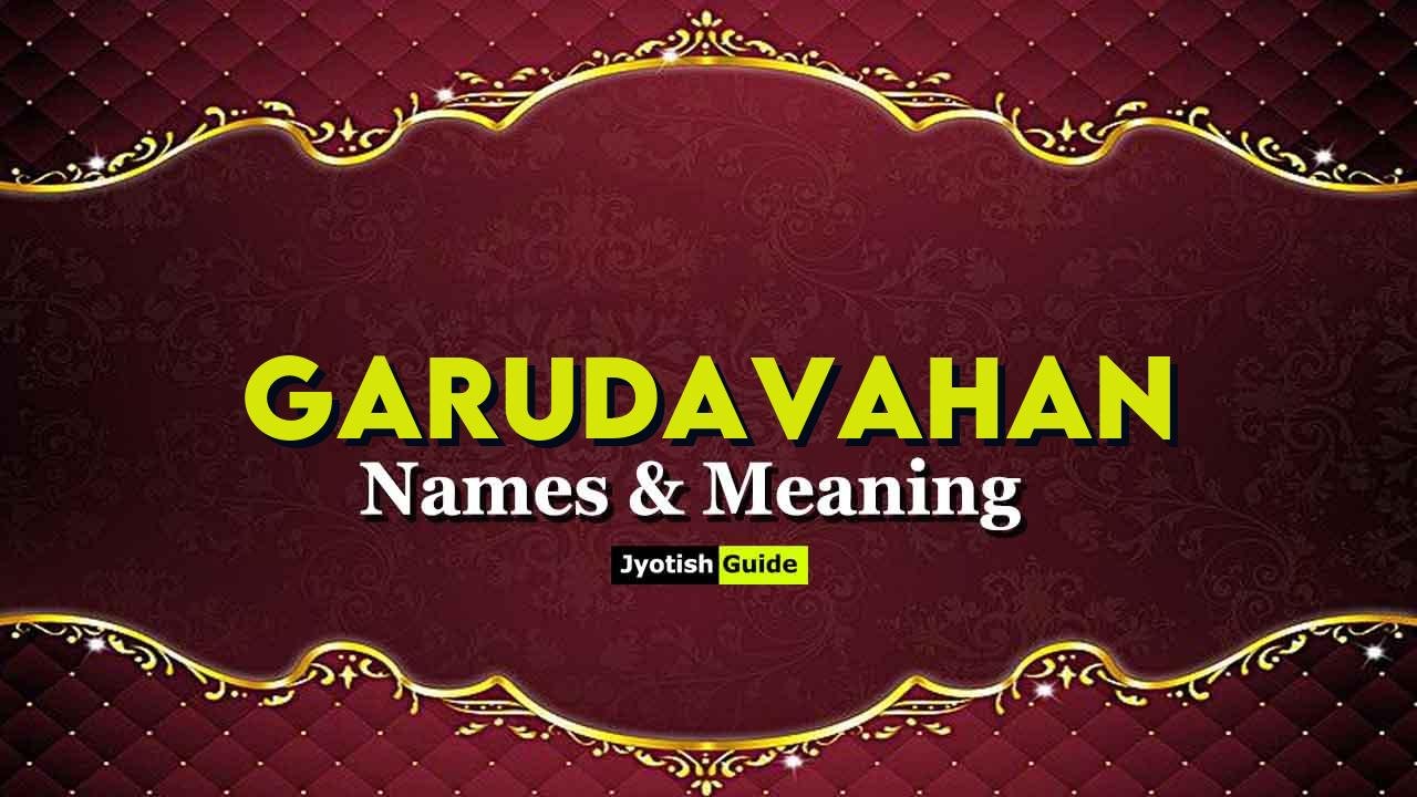 garudavahan name meaning