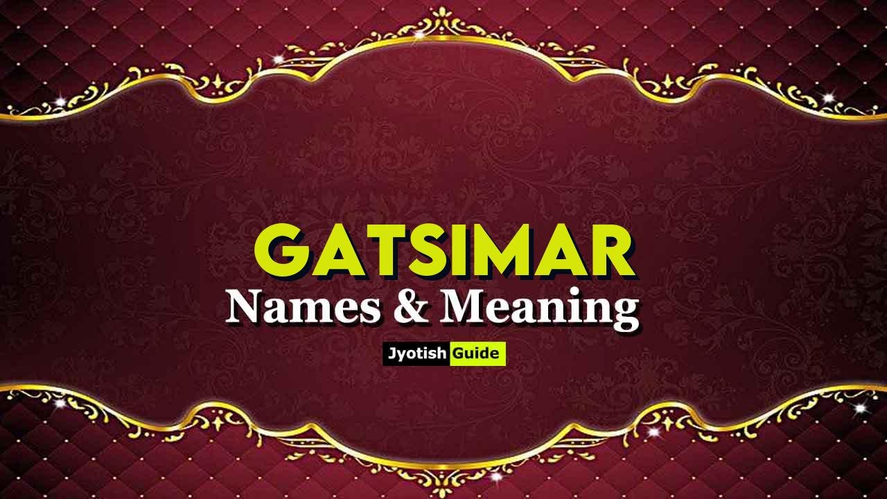 gatsimar name meaning