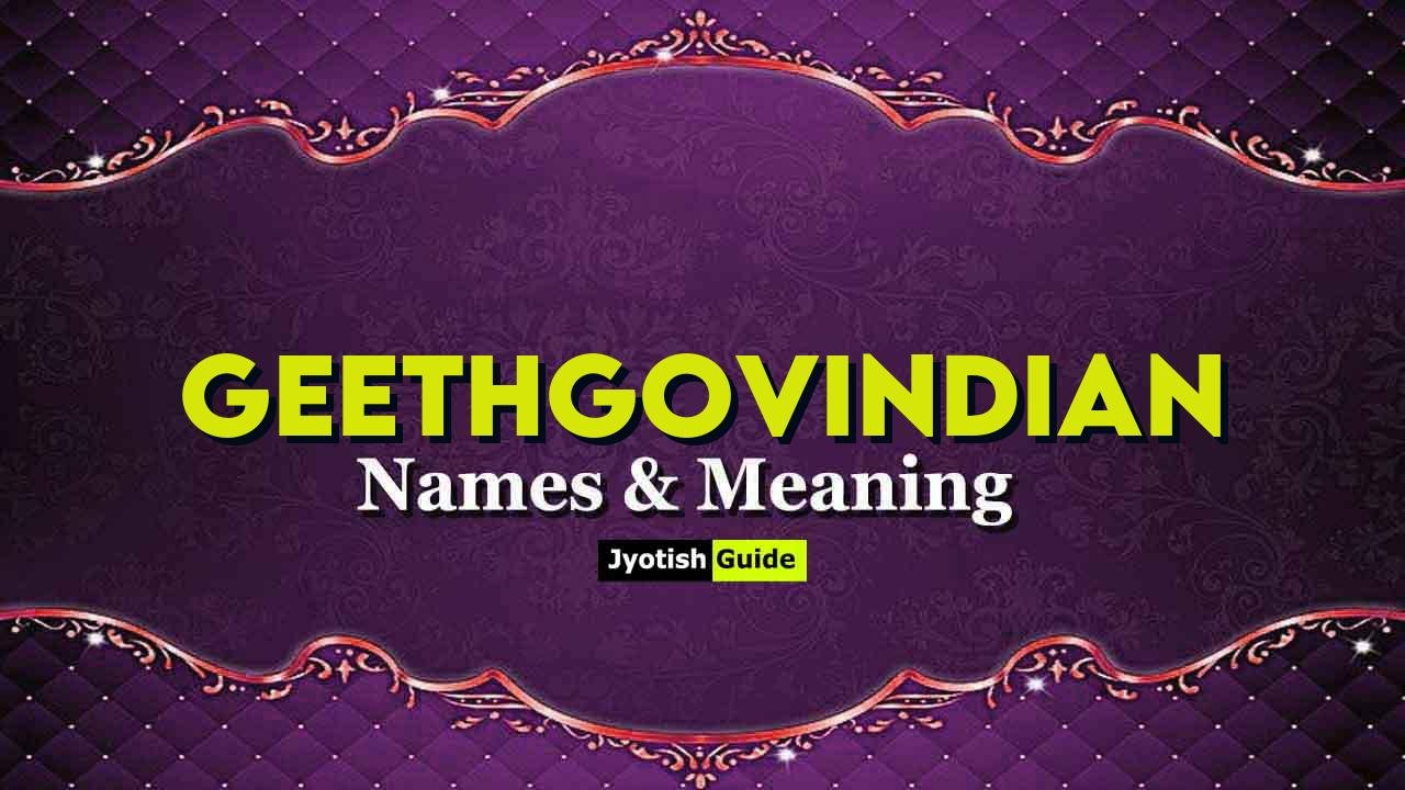 geethgovindian name meaning