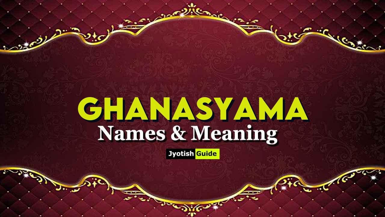 ghanasyama name meaning