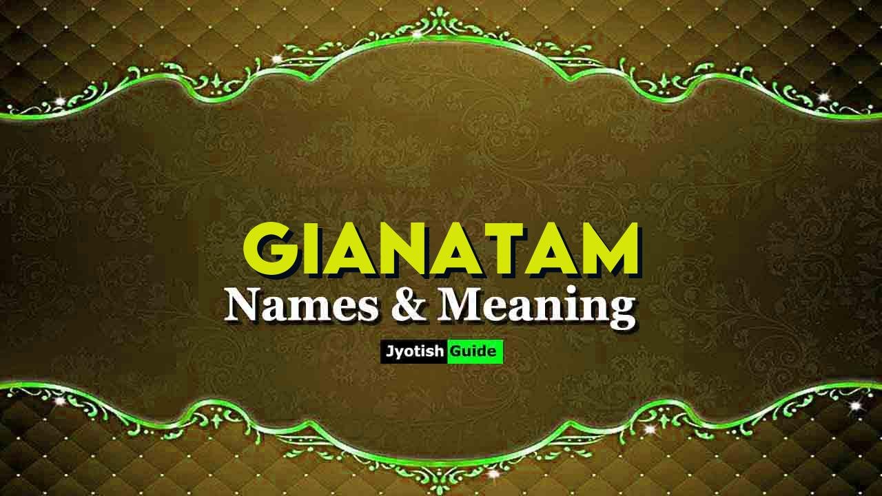 gianatam name meaning