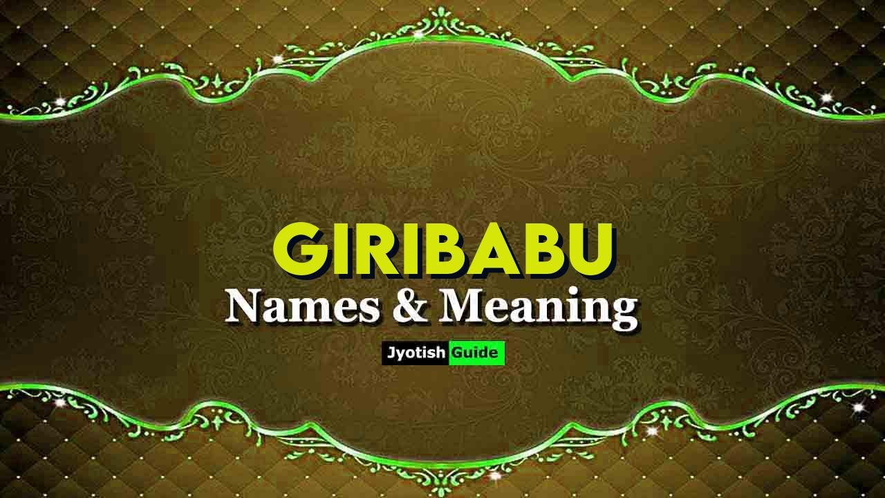 giribabu name meaning