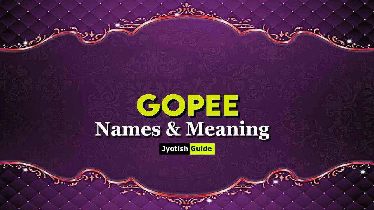 gopee name meaning