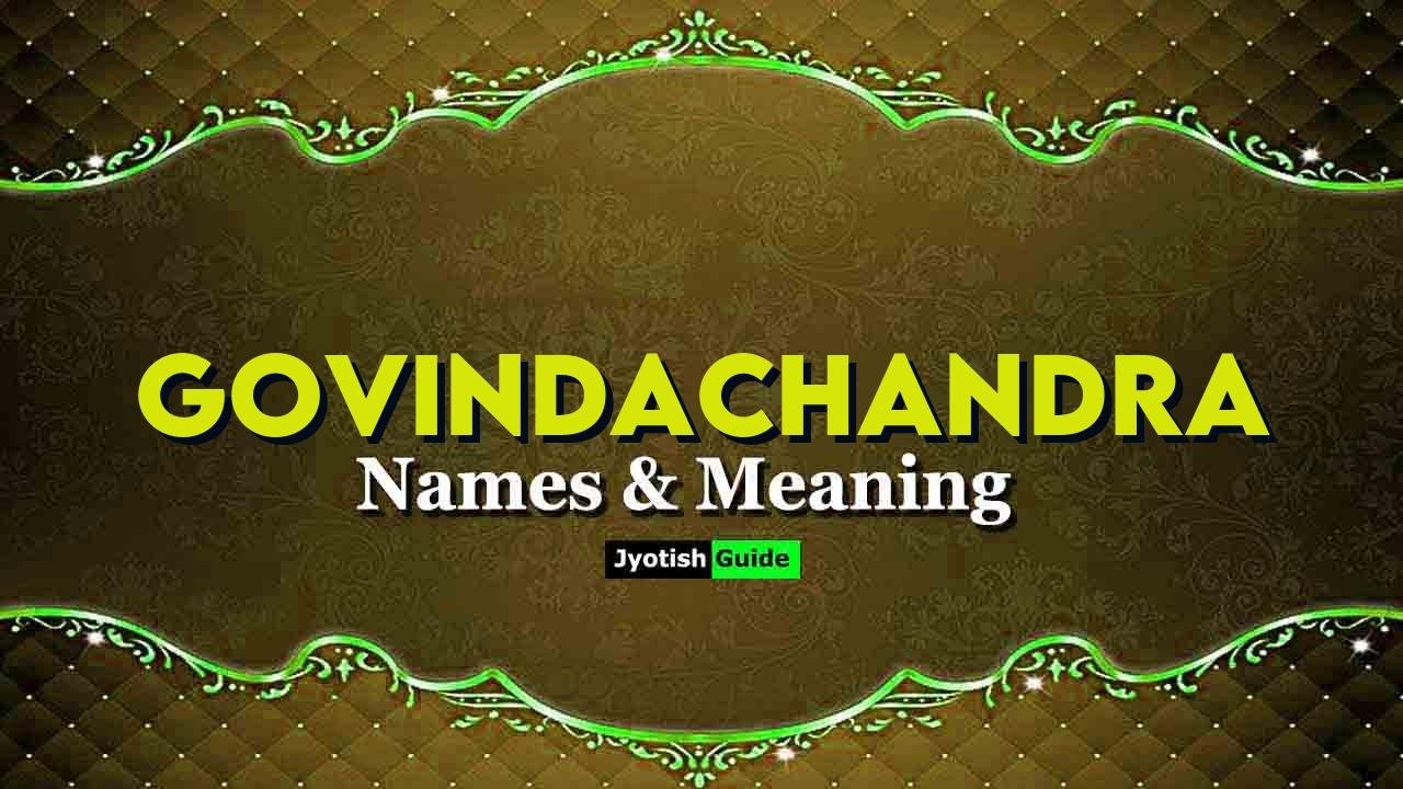 govindachandra name meaning