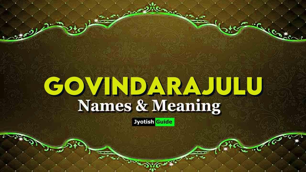govindarajulu name meaning