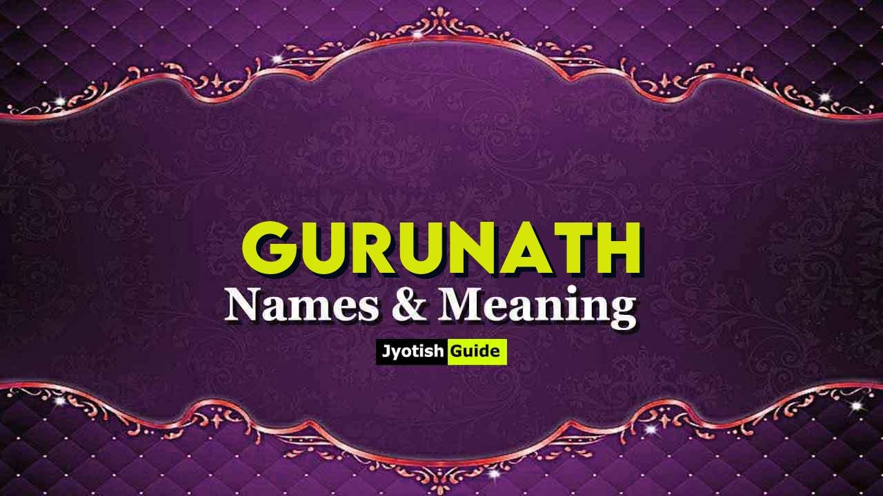 gurunath name meaning