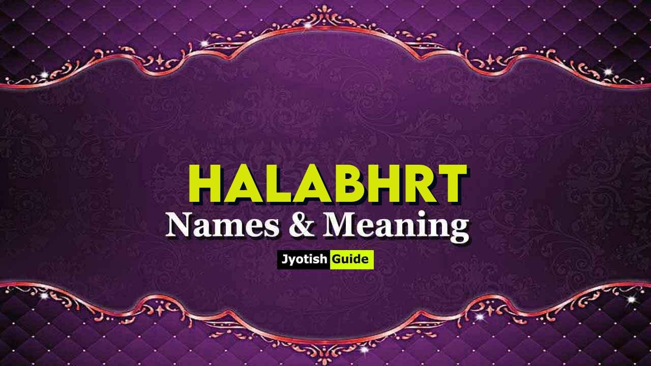 halabhrt name meaning