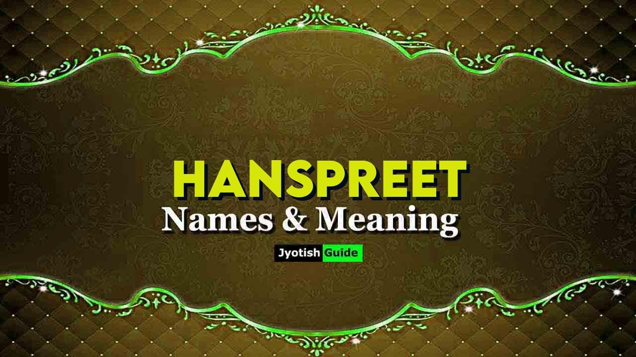 hanspreet name meaning