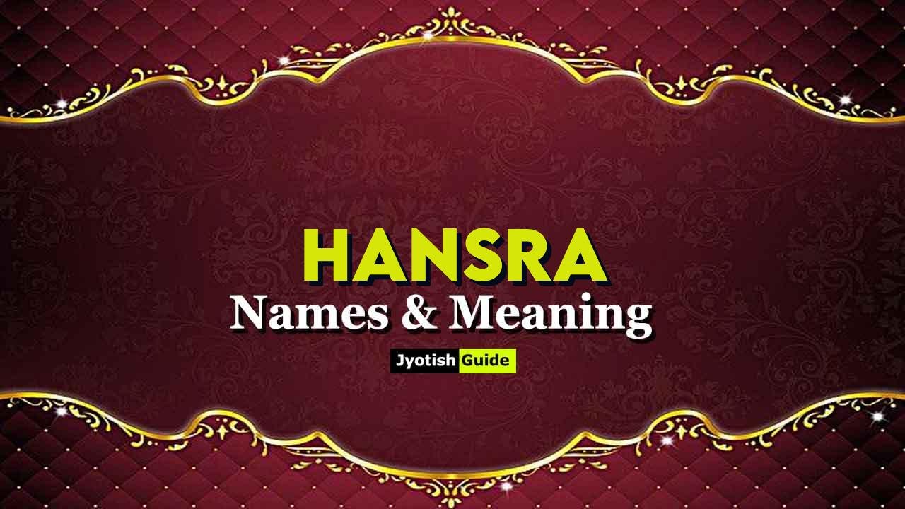 hansra name meaning
