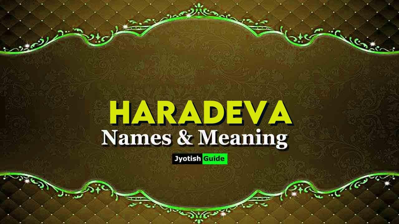 haradeva name meaning