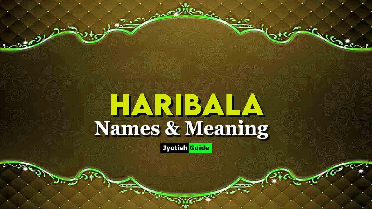 haribala name meaning