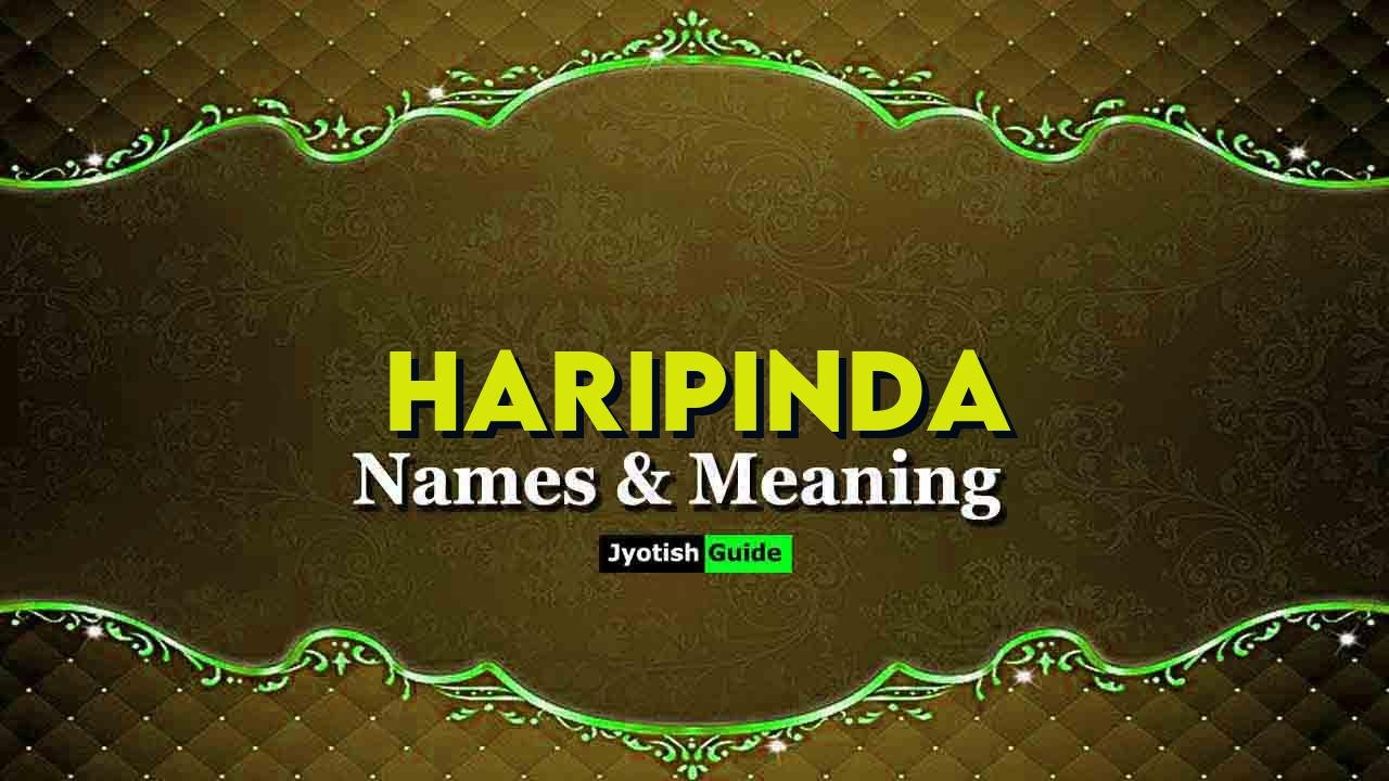 haripinda name meaning
