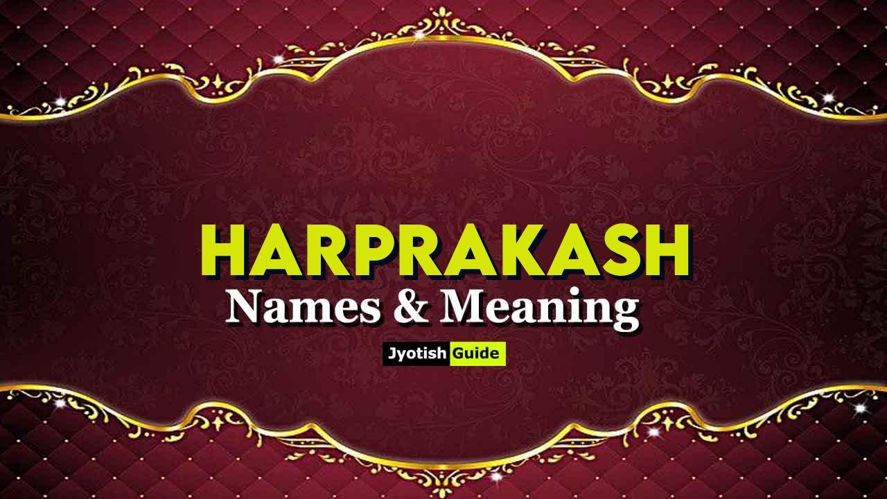 harprakash name meaning