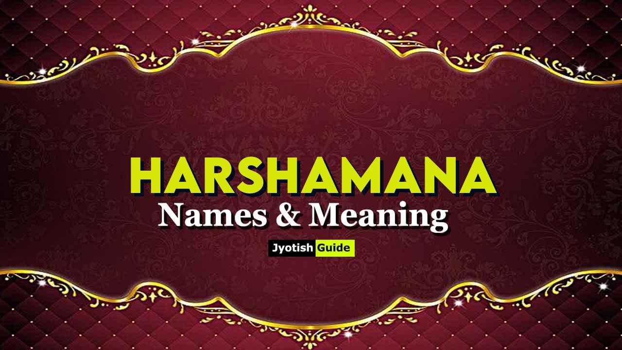 harshamana name meaning