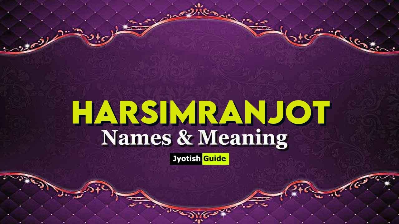 harsimranjot name meaning