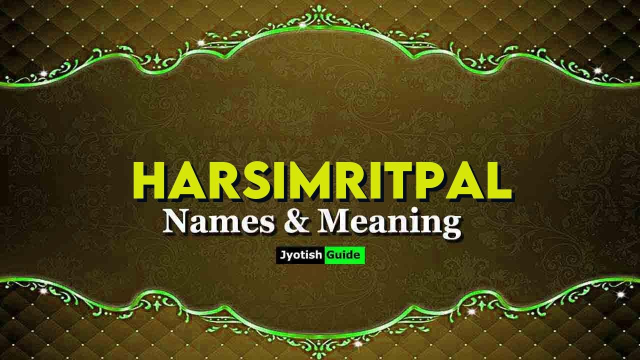 harsimritpal name meaning