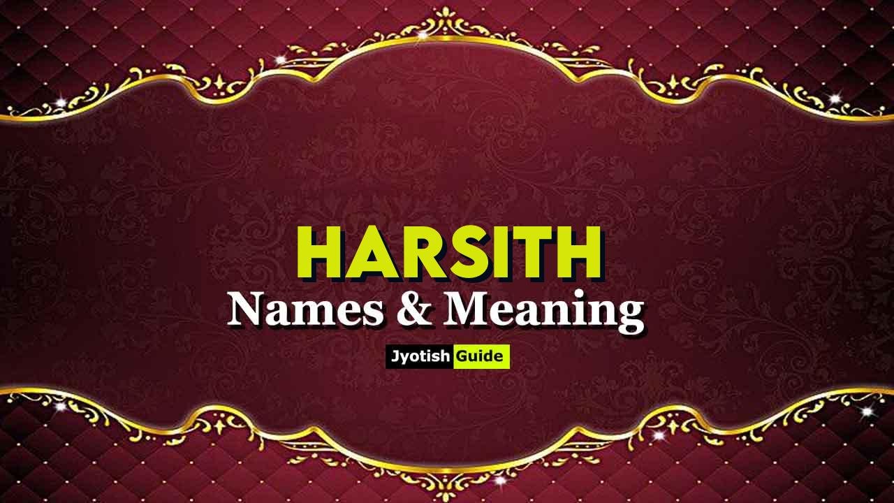harsith name meaning