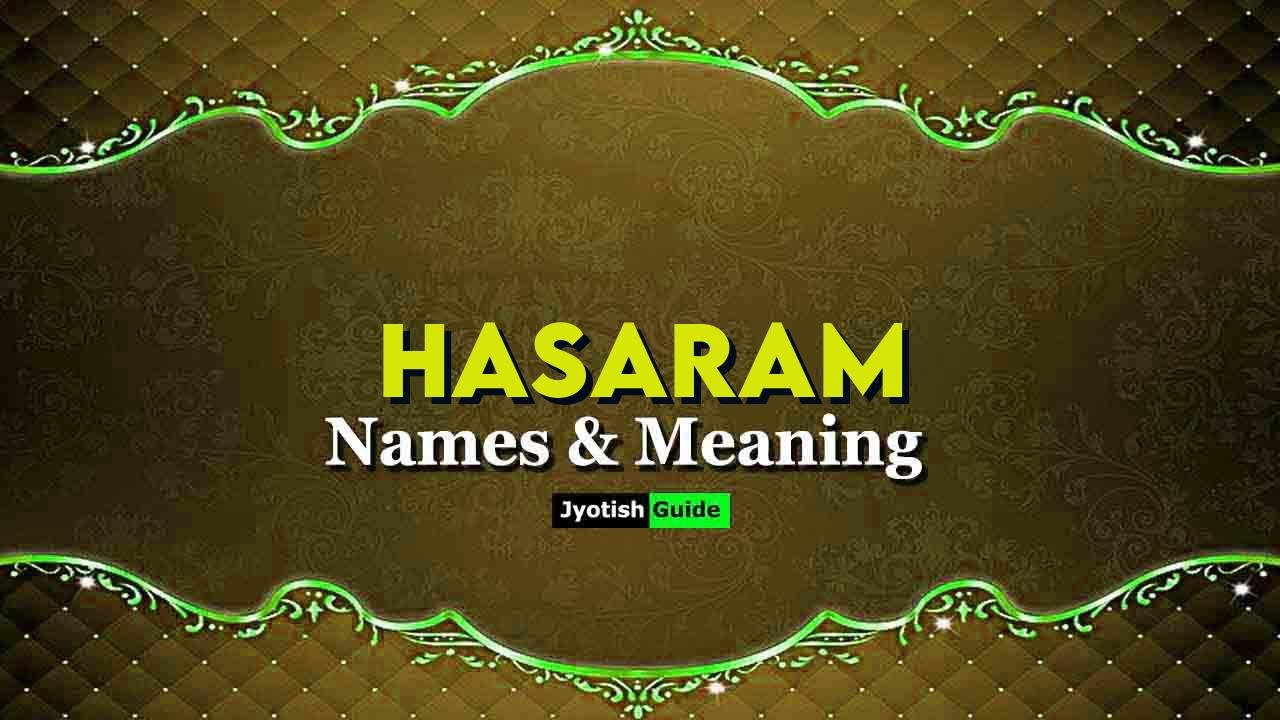 hasaram name meaning