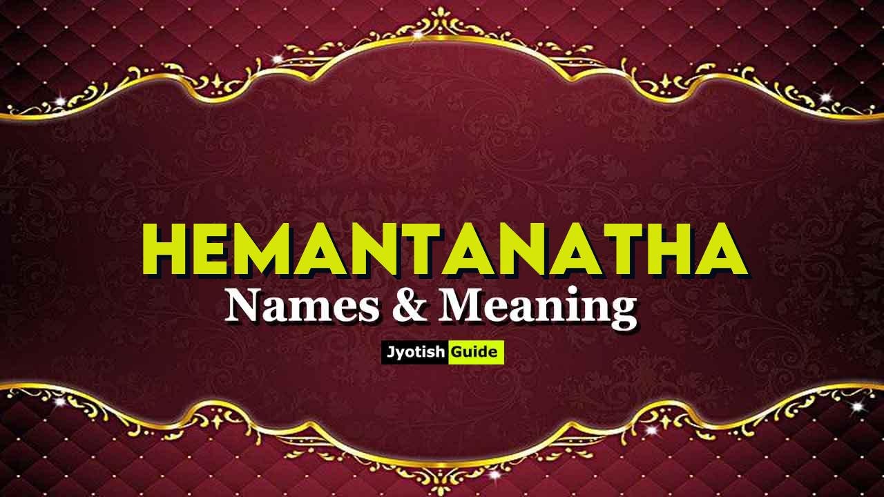 hemantanatha name meaning