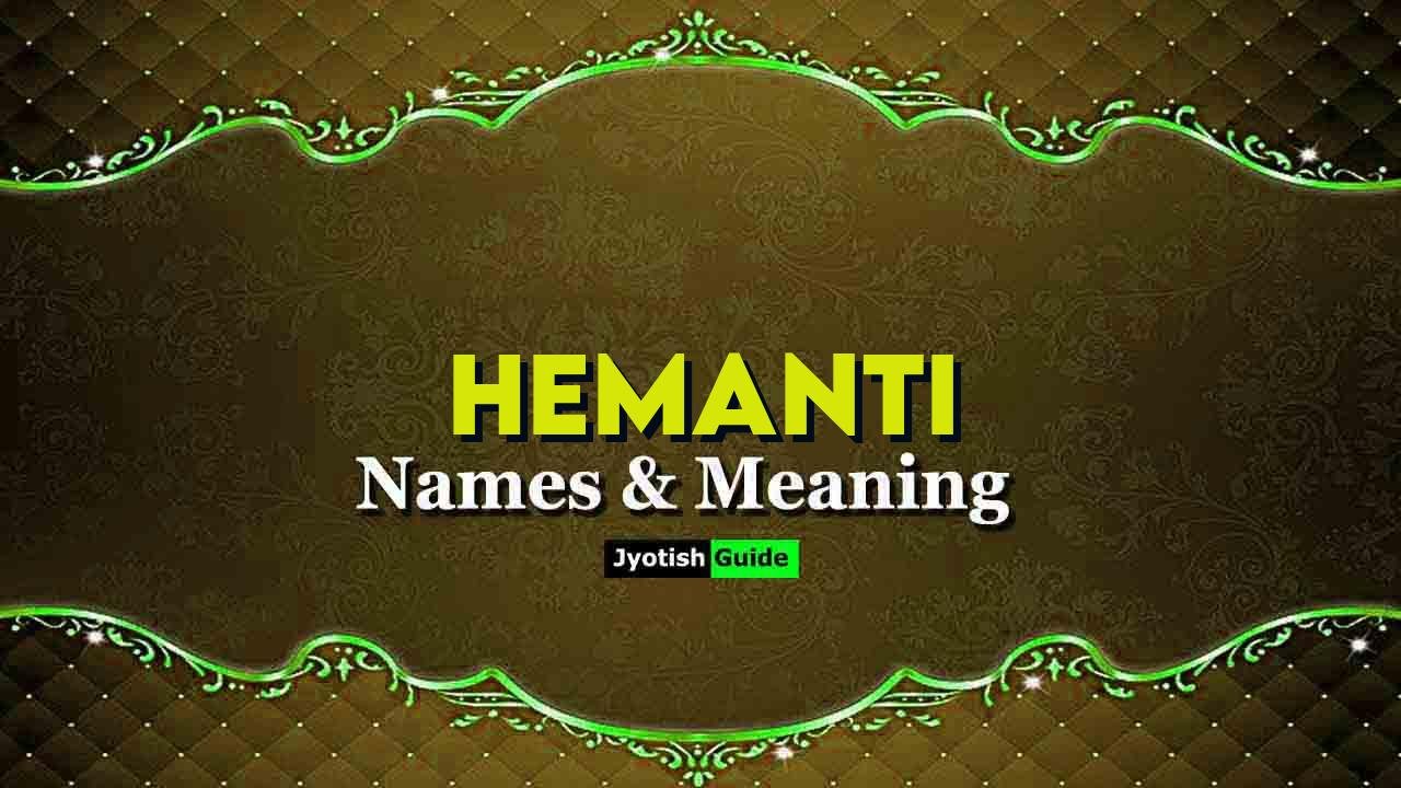 hemanti name meaning