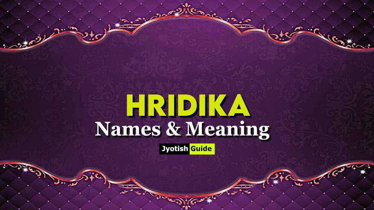 hridika name meaning