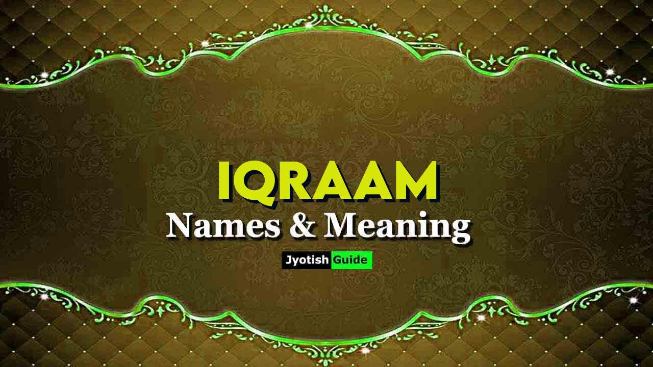 iqraam name meaning