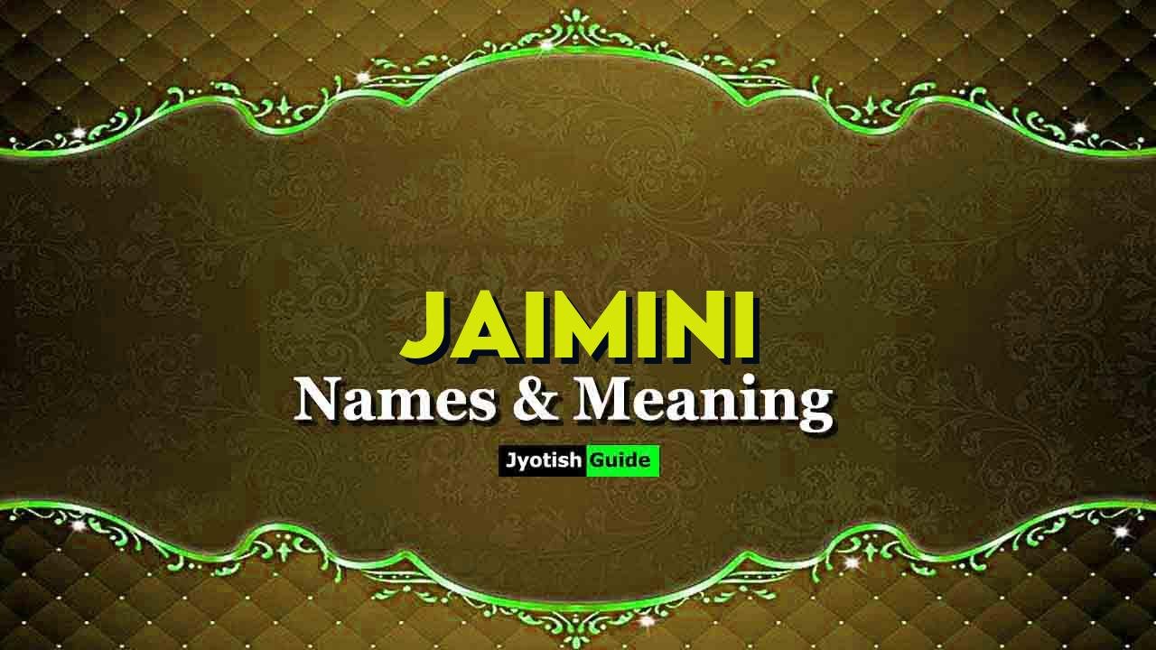 jaimini name meaning