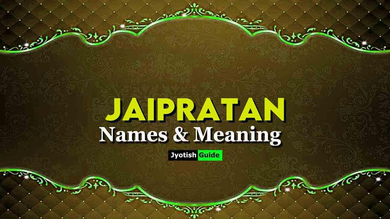 jaipratan name meaning